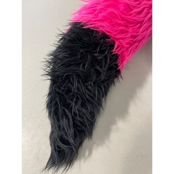 Leg Avenue Rockin Fox Kit OS Furry Headband & Tail Set Pink Black NEW Deadstock - Picture 7 of 9